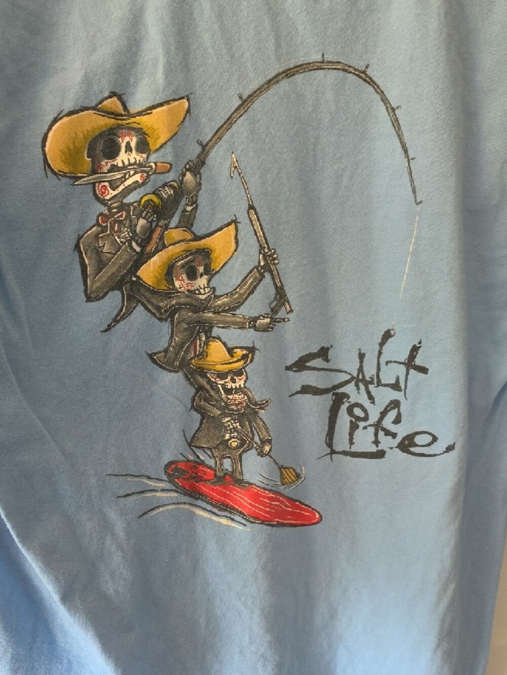 Salt Life Light And PFG Blue Short & Long Sleeve 3 Tee Bundle